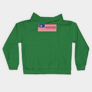 Kuching City in Malaysian Flag Kids Hoodie